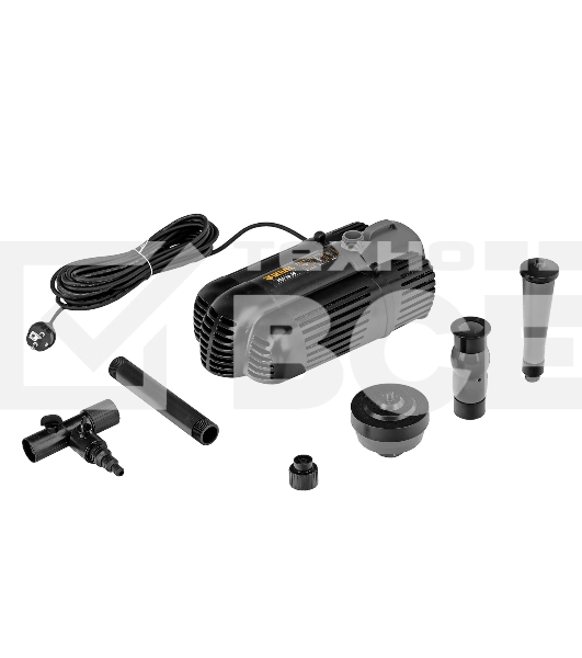 Насос фонтанный Denzel FNP90-39, 92 Вт, подъем 3,9 м, 3200 л/ч, колокольчик/каскад/гейзер