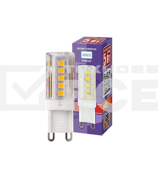 Лампа светодиодная JazzWay PLED-G9 5Вт капсульная 4000К белый G9 300лм 220-230В