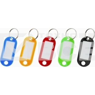 Бирка для ключей Silwerhof Daily инфо-окно ассорти, пластиковый пакет, 10 шт