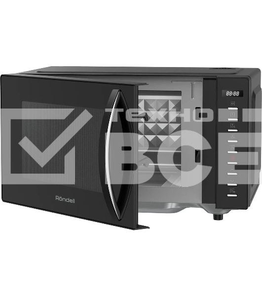 Микроволновая печь Rondell RDE-MW204 черный, 20 л, 700 Вт, переключатели - кнопки