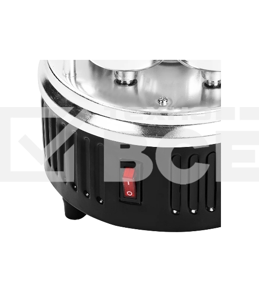 Шашлычница электрическая Galaxy Line GL 2610, серый, 1000 Вт, 5 шампуров из высококачественной нержавеющей стали, автоматическое вращение шампуров на 360°, долговечный керамический нагревательный элемент, защитный кожух из пищевого алюминия