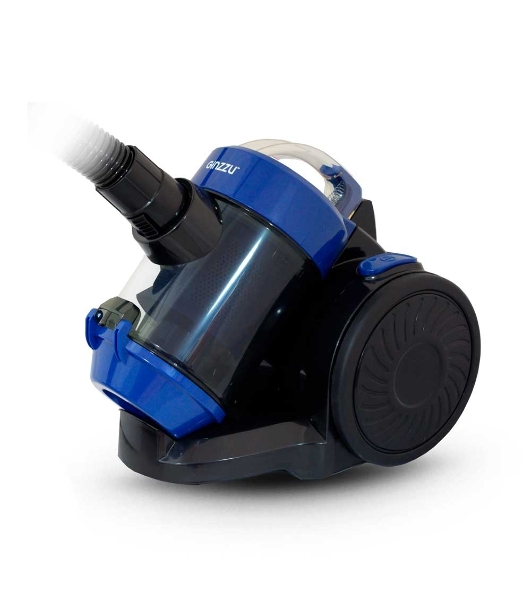 Пылесос Ginzzu VS427 черный/синий, 340/1800 Вт, уборка сухая, пылесборник контейнер 2,5 л