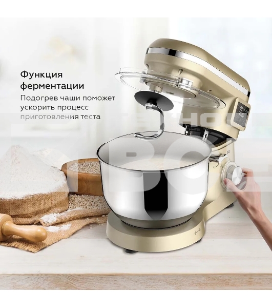 Планетарный миксер BQ MX640 Gold. Максимальная мощность 1600 Вт