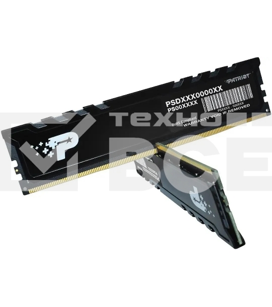 Оперативная память Patriot Signature Premium, DDR5, 32GB (2x16 GB), 4800 MHz, CL40, радиатор, черный