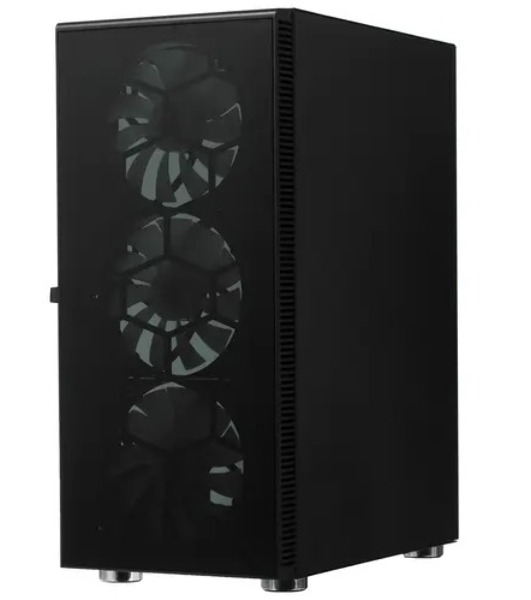 Компьютерный корпус Montech X3 GLASS, без БП, ATX 6x120мм 2xUSB 3.0 1xUSB3.1 audio bott PSU, черный