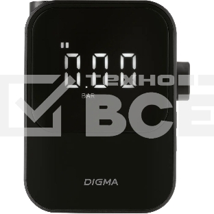 Автомобильный компрессор Digma QBK-120B черный, шланг 0.2м