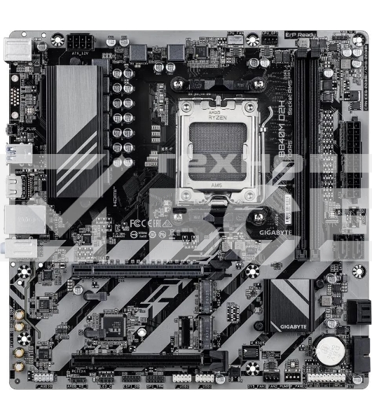 Материнская плата Gigabyte B840M D2H, AM5, AMD B840, 2xDDR5, 4xSATA, 2xM.2, 1xPCIe 4.0 x16, 1xPCIe 3.0 x4, 1xHDMI, 1x2.5Gb LAN, 2xUSB-A 5Gbps, 8xUSB-A 2.0, 3x3.5 мм, 7.1, mATX