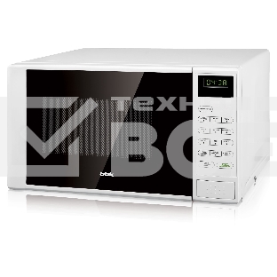 Микроволновая печь BBK 20MWS-728S/W белый/черный, 20 л, 700 Вт, переключатели - сенсор