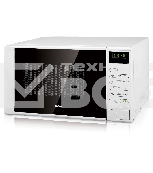 Микроволновая печь BBK 20MWS-728S/W белый/черный, 20 л, 700 Вт, переключатели - сенсор