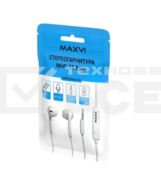 Стереогарнитура Maxvi MHF-15 Easy белый