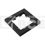 Рамка 1 - местная Эпика EKF UP1-FPB-01 черная, пластик, фото4