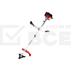 Триммер бензиновый MTX MT-52S, 52 см3, разъемная штанга, состоит из 2 частей, фото 1