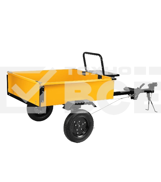 Прицеп для мотоблока Denzel TT-500, оцинк., груз. 500 кг, рег. сцепка, колеса 4.00-10, в упаковке