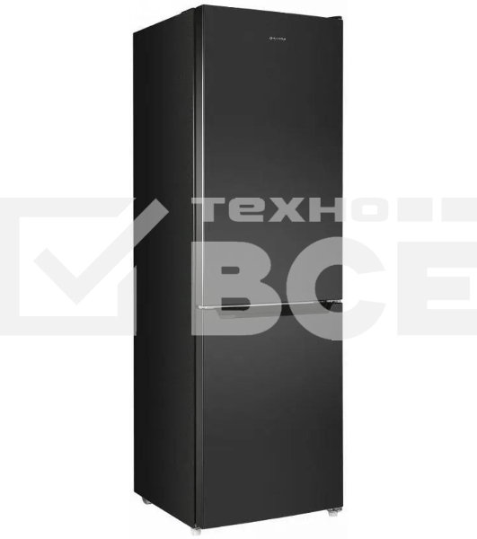 Холодильник Maunfeld MFF185SFSB черный мат. двухкамерный 211/104л морозилка снизу