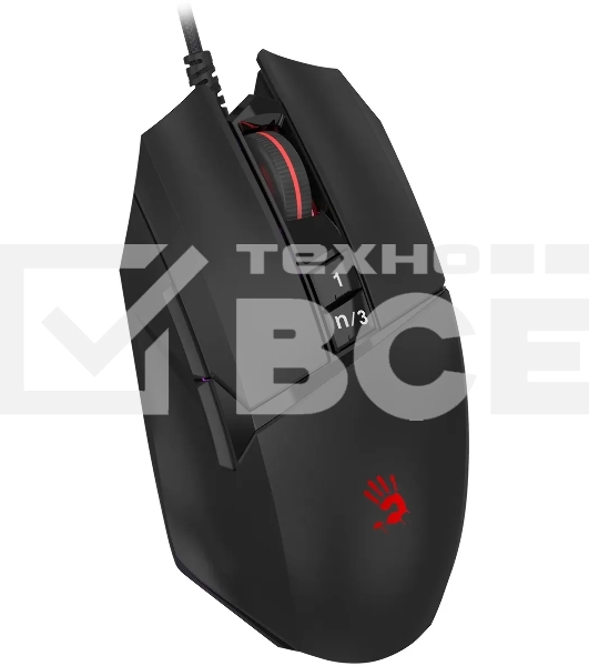 Мышь проводная A4Tech Bloody W65 Max Mini черный, 12000 dpi, USB, кнопки - 9