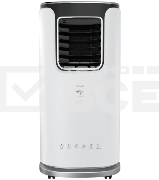 Кондиционер мобильный FUNAI JASMINE MAC-JS30CON03 9500 BTU, 20 м², 55 дБ, охлаждение, осушение, белый