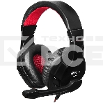 Гарнитура проводная с микрофоном Oklick Phoenix HS-L320G черный/красный 1.9м мониторы оголовье (NO-3000), фото 1