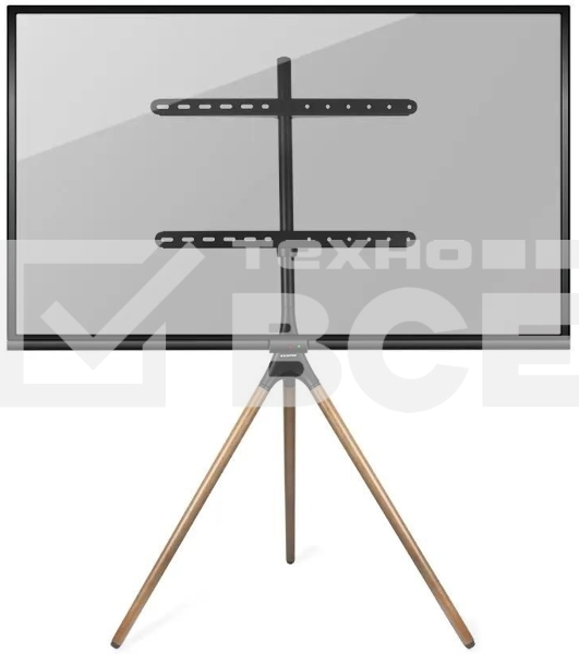 Кронштейн Kromax OMEGA-11 черный/деревянный, 3 шт/уп, Стойка-тренога, для 1 TV 32'-70', max вес 35 кг, пов. ±180°, высота 1385 мм, max VESA 600x400 мм