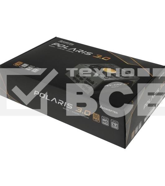 Блок питания Chieftec Polaris 3.0 PPS-850FC-A3, 850Вт, 80 PLUS Gold, 140мм, модульный, черный