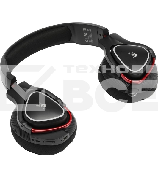 Гарнитура проводная с микрофоном A4Tech Bloody MR710 черный BT оголовье (MR710 BLACK)