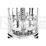 Шашлычница электрическая Galaxy Line GL 2610, серый, 1000 Вт, 5 шампуров из высококачественной нержавеющей стали, автоматическое вращение шампуров на 360°, долговечный керамический нагревательный элемент, защитный кожух из пищевого алюминия, фото5