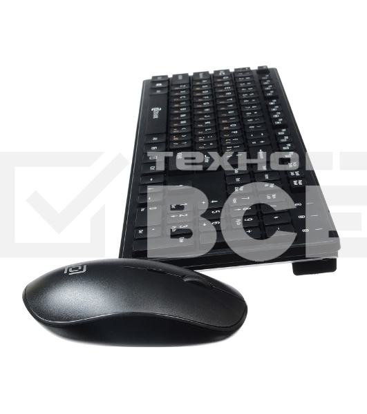Клавиатура + мышь Oklick 240M черный USB Беспроводная 2.4Ghz