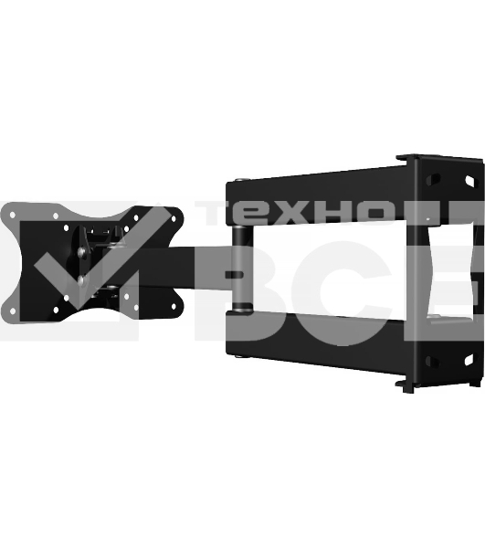 Кронштейн LE'STER LST-210.05 ТВ 10'-50' vesa 200x100, черный, 2 колена