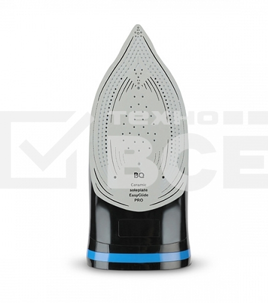 Утюг BQ SI1005 Black-Blue. Мощность 3000 Вт, Резервуар для воды 350 мл, Постоянная подача пара 60 г/мин, Паровой удар 200 г, Керамическое покрытие EasyGlidePRO, Защита от перегрева, Вертикальное отпраивание, LED индикатор, Мерный стакан для воды в комплек
