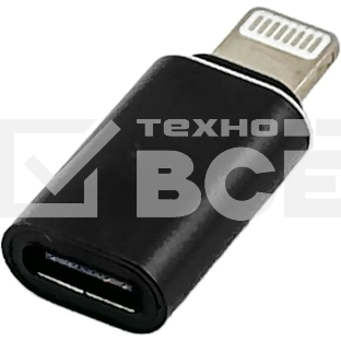 Переходник Buro BU-LIGHT-TYPEC(F) Lightning (m)-USB Type-C (F) черный