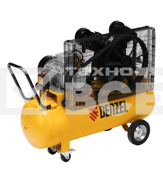 Компрессор воздушный рем. привод BCV 4000-T/100, 4,0 кВт, 100 литров, 690 л/мин Denzel