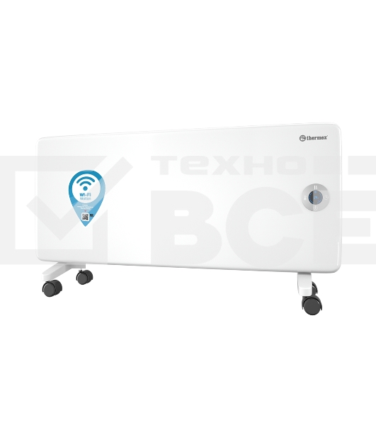 Конвектор Thermex Frame 2000E белый, 2000 Вт, 25 м2, термостат, дисплей, WiFi