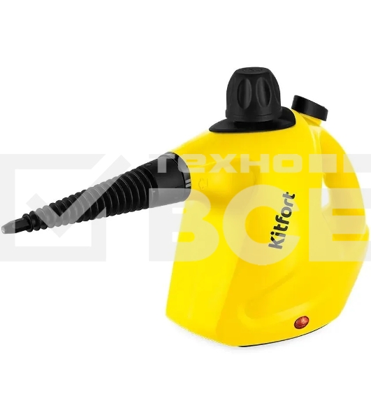 Пароочиститель ручной Kitfort КТ-9138-3 1050Вт черный/желтый