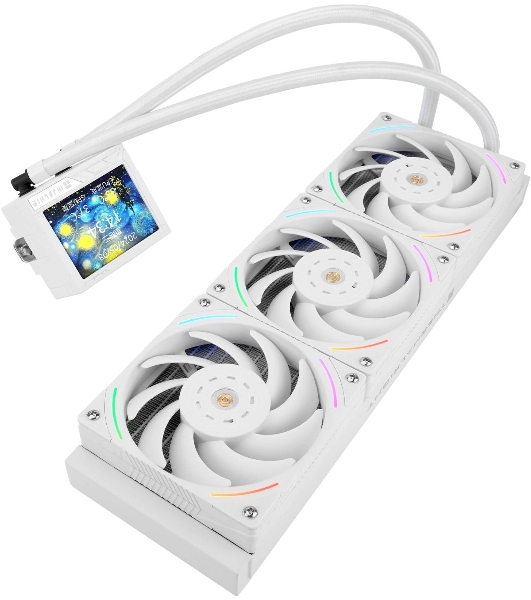 Система жидкостного охлаждения Thermalright Mjolnir Vision 360 ARGB Soc-AM5/AM4/1151/1200/2066/2011/1700 белый 4-pin 27dB Al LCD Ret (M-VISION-360-WH-ARGB)