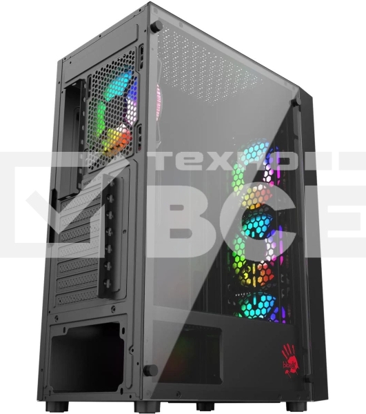Корпус Bloody BD-CC106F черный без БП ATX 4x120mm 1xUSB2.0 1xUSB3.0 audio bott PSU