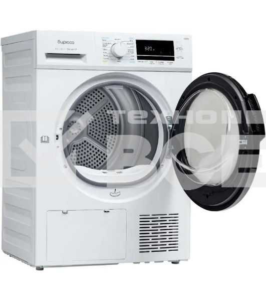 Сушильная машина Бирюса DM-MG8/03 белый, 8 кг, сушка - конденсационная, программ - 16, 59.5 x 84.5 x 60 см