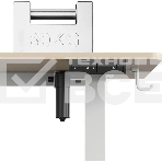 Стол для компьютера Cactus угловой подъемный столешница МДФ, белый дуб каркас белый 140x72x60 см (CS-EDXL-WWD), фото16