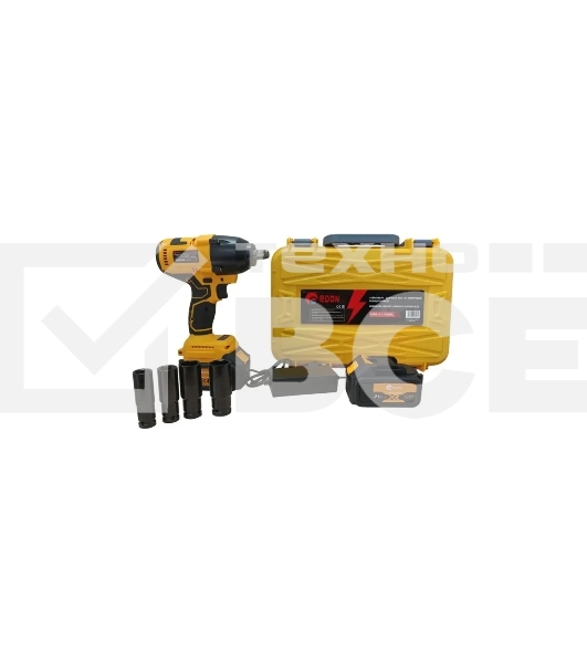 Гайковерт аккумуляторный ударный EDON AAW-21/600BL черный/желтый 25090