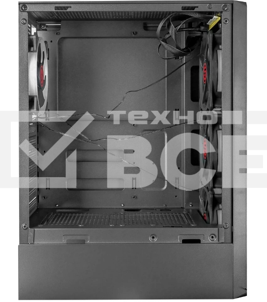 Компьютерный корпус Ginzzu CL325 ATX FAN 4*RR4 FRGb передняя панель Стекло