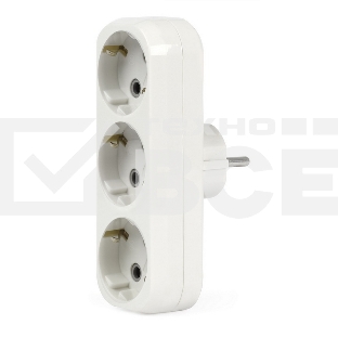 Тройник Smartbuy (SBE-16-A02-3z) 3 гнезда с заземлением плоский 16А 250B