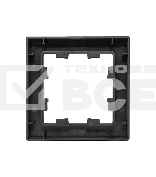 Рамка 1 - местная Эпика EKF UP1-FPB-01 черная, пластик
