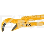 Трубный рычажный ключ №2 с изогнутыми губками Deli DL105255 420мм, раскрытие губок 0-55мм, сталь Cr-V, фото3