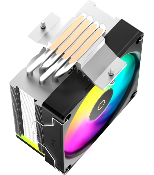 Кулер для процессора Ocypus Delta A40 SE BK ARGB, 120мм ARGB FAN, Top ARGB Panel, 4 HEAT PIPES, 4-PIN PWM, 800-1800 RPM, 31DBA, HYDRO BEARING, LGA115X/1200/1700/18XX, AM4/AM5