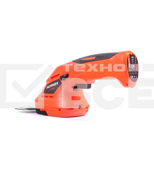 Ножницы-кусторез аккумуляторные PATRIOT CSH 136 3,6В, лазерная заточка, ширина 80мм, макс. 8мм, акб 1,5 Ah