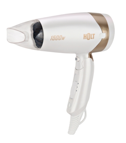 Фен HOLT HT-HD-003 белый, 1600 Вт, компактный