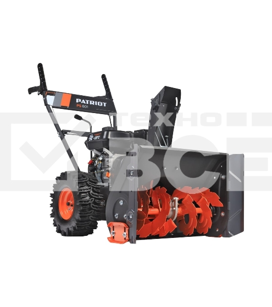Снегоуборщик  PATRIOT PS 601  7 л.с ,стартер ручной, ковш 56см.; колеса 13х4,1-6 зимние;