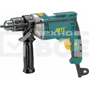 Дрель ударная FIT ID-750 750 Вт, 0-3000 об/мин, КлП 13 мм, 2,4 кг, мет. корп., рез. накл., коробка
