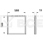 Светильник светодиодный Эра SPO-640-3-6K-32 32Вт 6500К 3200лм IP40 588х588х19мм панель матовый грильято, фото3