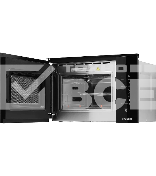 Микроволновая печь встраиваемая Hyundai HBW 2560 BG черный, 25 л, 900 Вт, переключатели - сенсор