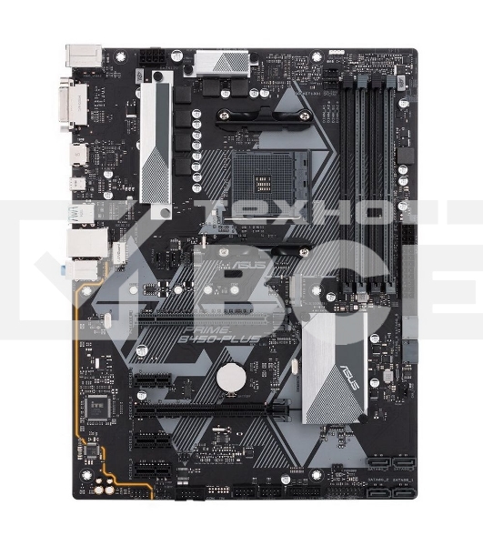 Материнская плата ASUS PRIME B450-PLUS, AM4, AMD B450, 4xDDR4, 6xSATA, 1xM.2, 1xPCIe 3.0 x16, 1xPCIe 2.0 x4, 3xPCIe x1, 1x 1Gb LAN, 2xUSB 3.2 Gen 1, 2xUSB 3.2 Gen 2, 1xUSB 2.0, 3x3.5 мм, 7.1, ATX