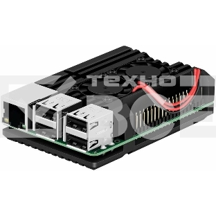 Корпус ACD RA503 Aluminum Case with Double Fans for Raspberry Pi 4B, Black